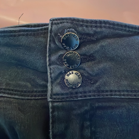 Wax Jean Butt I Love You Skinny Jeans Size 13 Black Stretch 3 Button - Picture 9 of 11